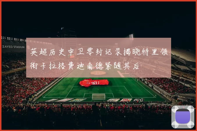 英超历史中卫零封记录揭晓特里领衔卡拉格费迪南德紧随其后